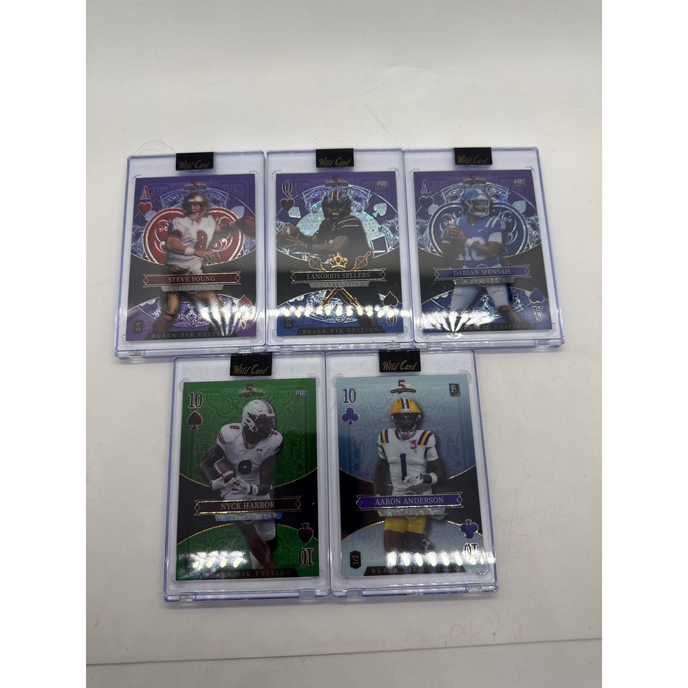 Wild Card Draw Stacked Deck Black Tie Edition 5 Card Lot Steve Young + More